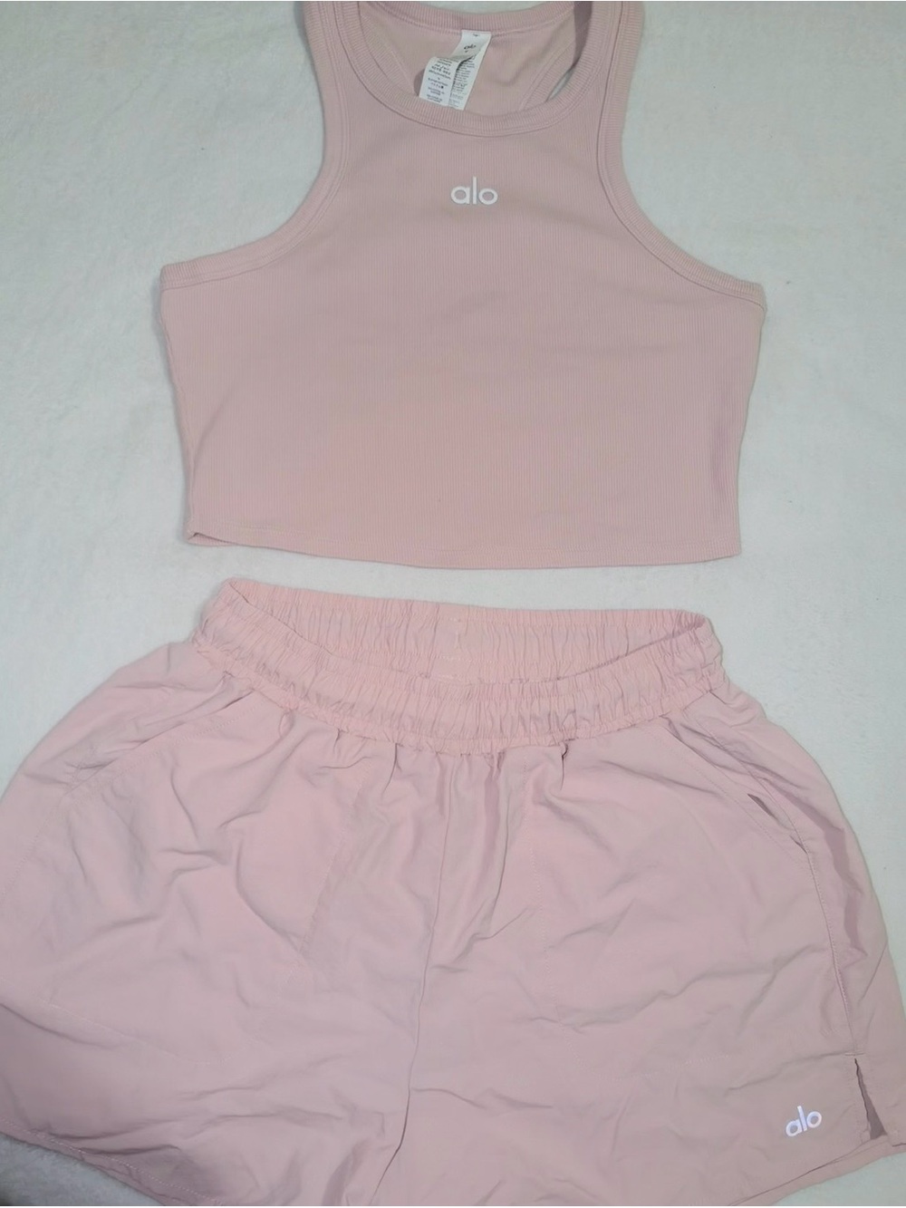 ALO Yoga Light Pink Women's Athletic Shorts